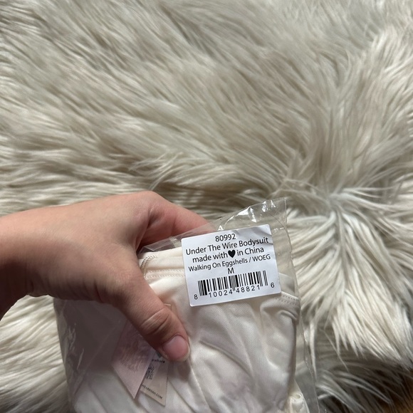 FREE PEOPLE x HAH Under The Wire Bodysuit In Walking On Eggshells - Picture 4 of 4